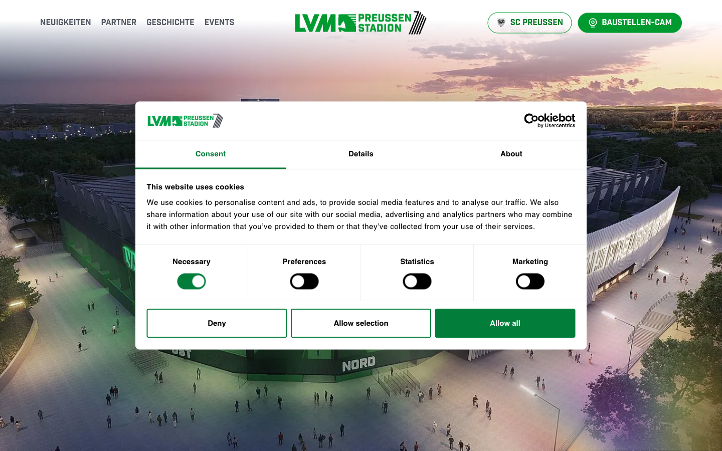 LVM-Preußenstadion homepage — SC Preußen Münster.