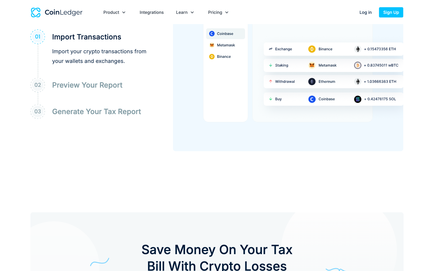 CoinLedger pricing and feature comparison.