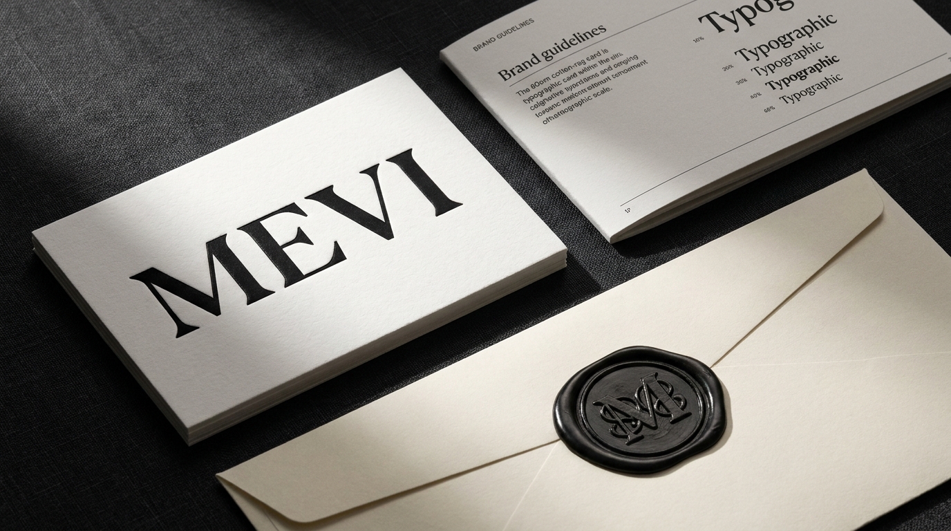 MEVI brand identity and interior planning.