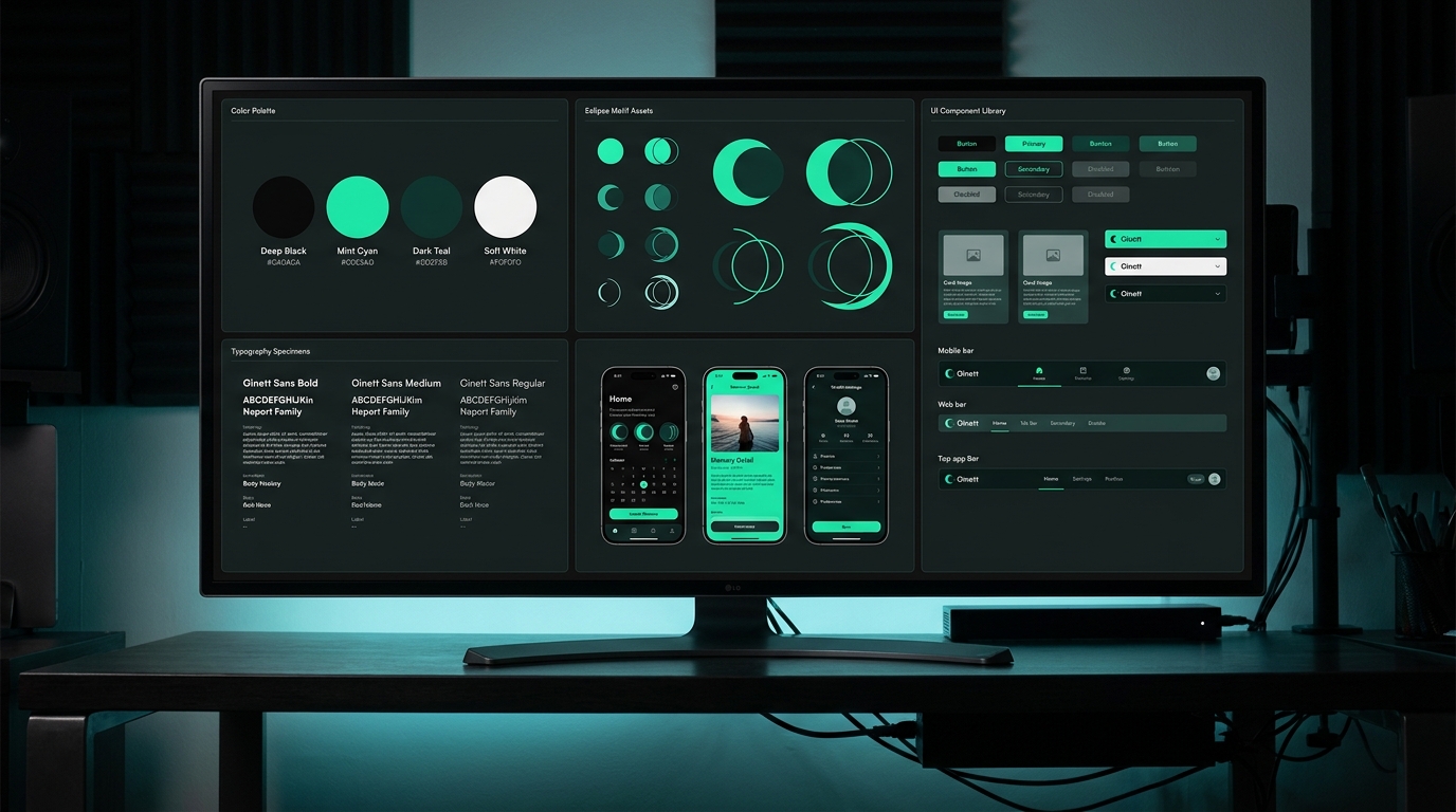 Oinett design system — color palette, typography, and UI components.
